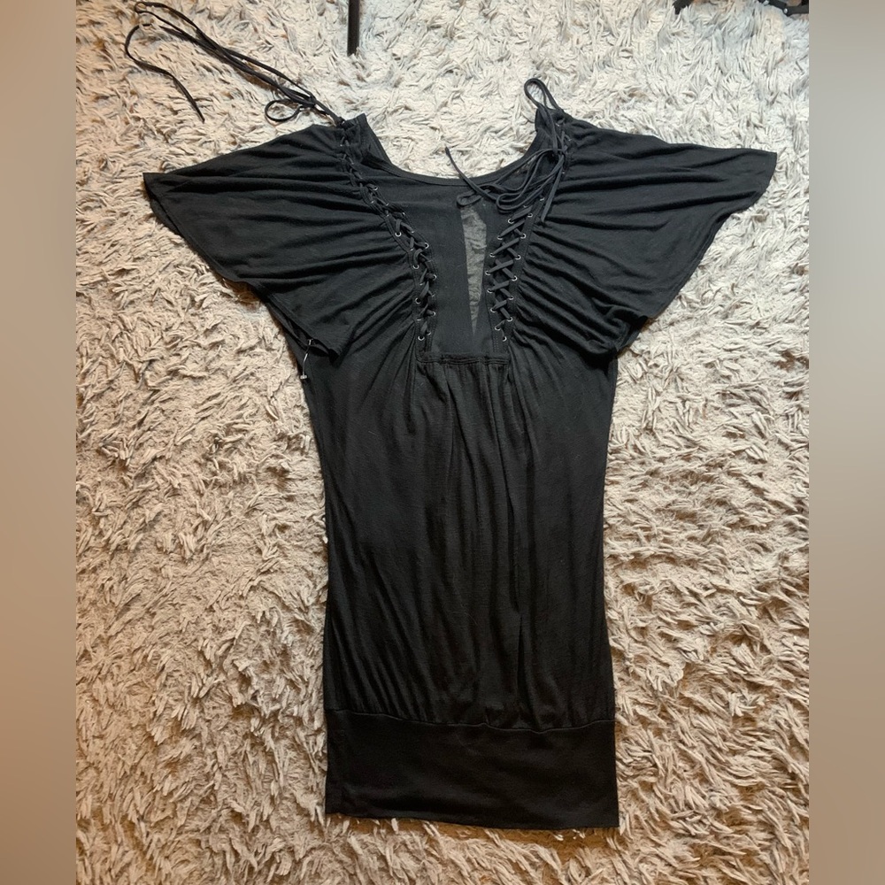 B Salvage “Seek and Destroy” mesh back mini dress - Picture 2 of 5